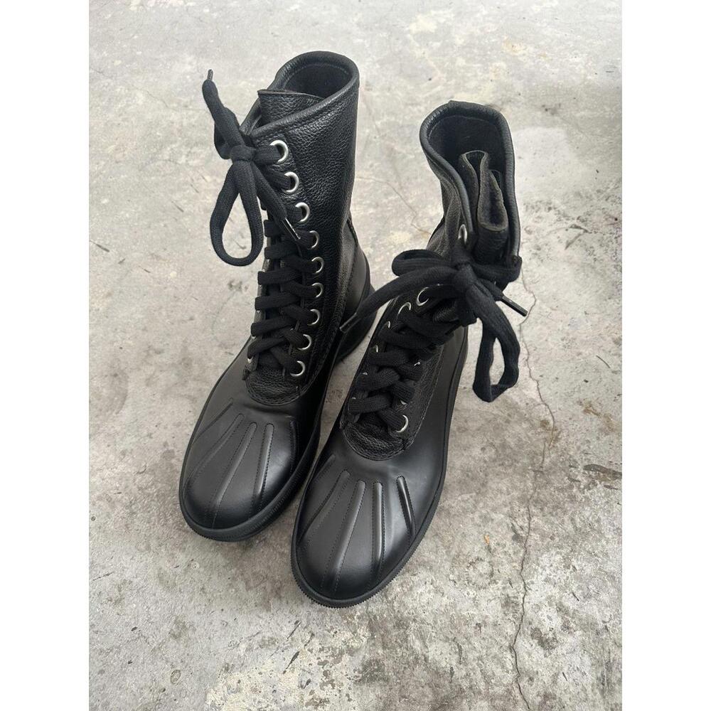 Jil sander DUCK-TYPE Boots in noir cordovan 45